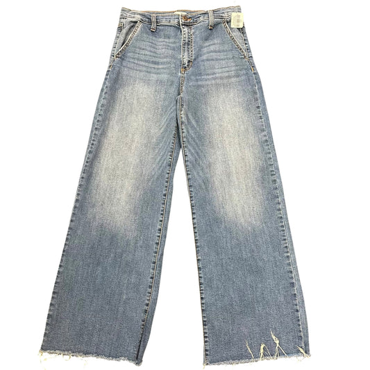 SNEAK PEEK BLUE DENIM JEANS WIDE LEG HIGH WAISTED 84 SZ 28