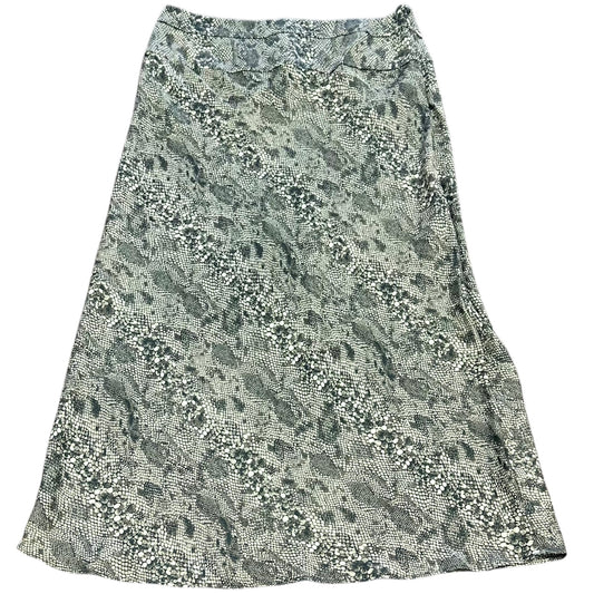 FREE PEOPLE SNAKESKIN MIDI SATIN SKIRT 100 SZ 12