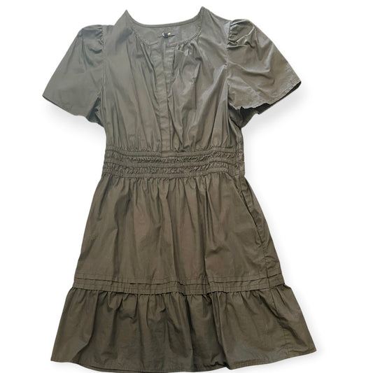 QUINCE BLACK SMOCKED WAIST DRESS 100 MEDIUM