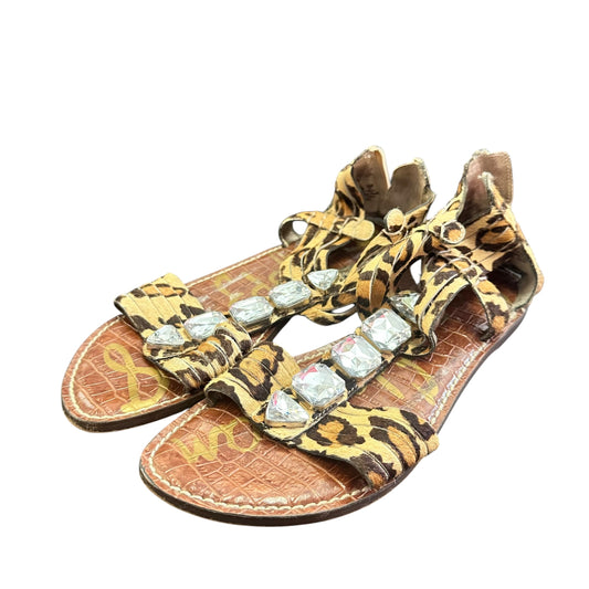 SAM EDLEMAN LEATHER RHINESTONE SANDALS 219 SZ 9.5