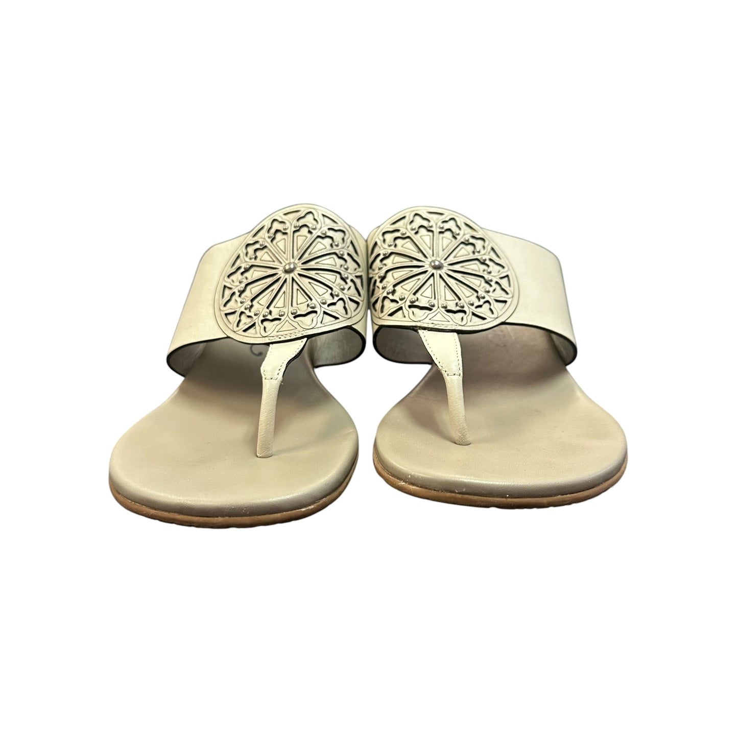 BRIGHTON LUCERA TAUPE WEDGE SANDALS 126 SZ 7.5