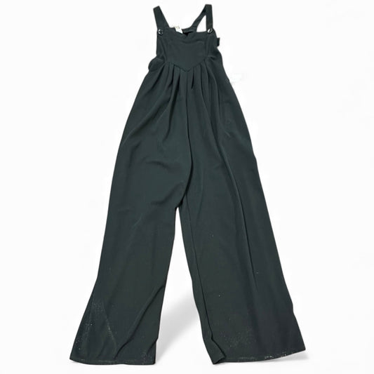 HALARA BLACK WIDE LEG OVERALLS JUMPSUIT 84 XS