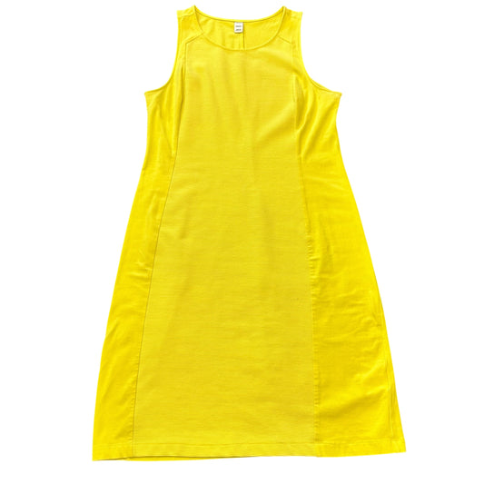 OLD NAVY NEON YELLOW TANK FITTED DRESS 198 MEDIUM