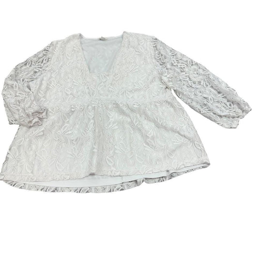 CATO WHITE LACE BLOUSE 229 XL
