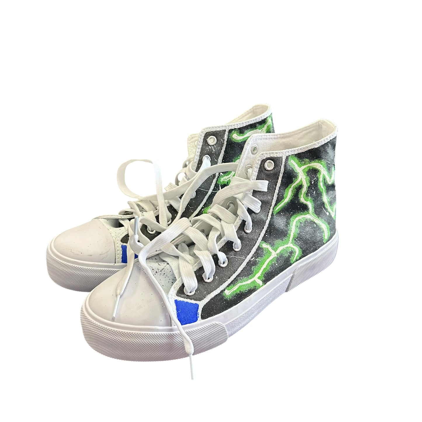 HANDPAINTED HIGHTOP SNEAKERS 112 SZ 10