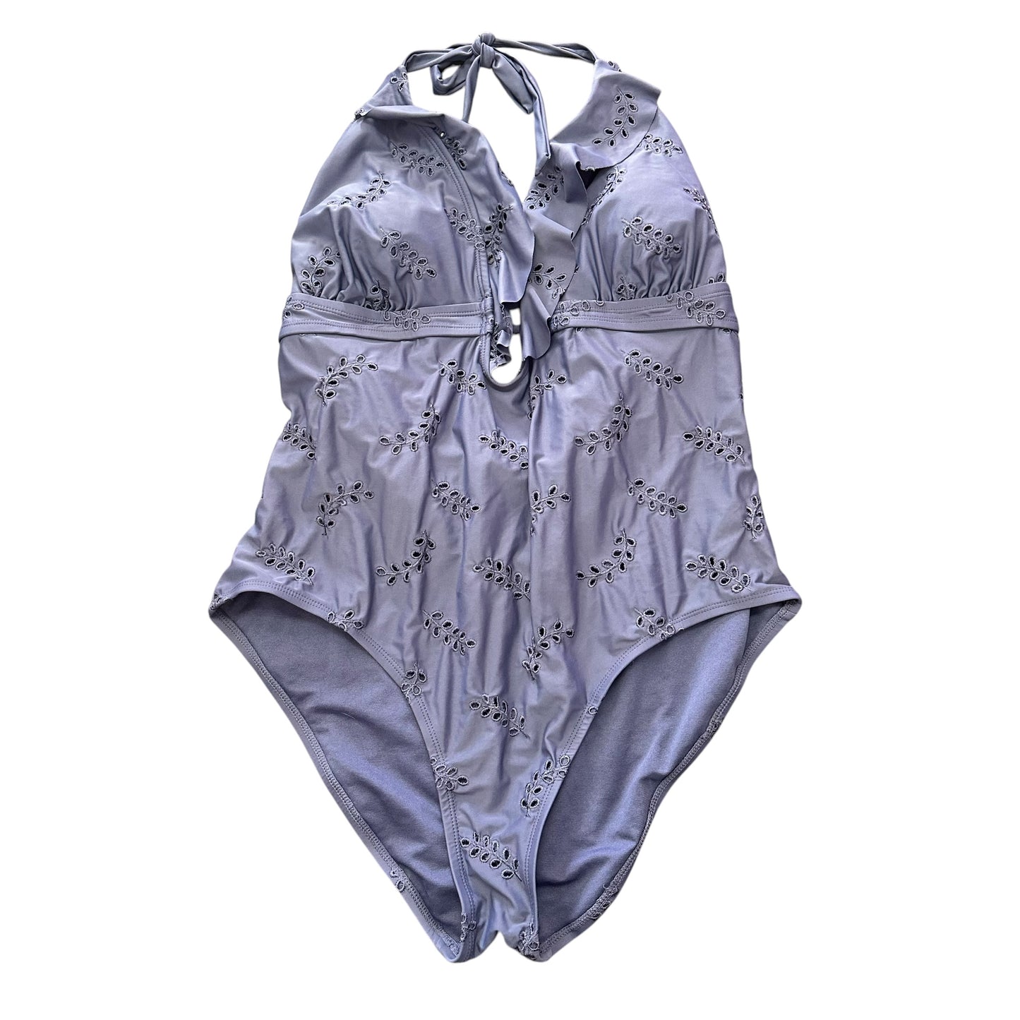 TIME & TRU NAVY EYELET ONE PC SWIMSUIT 58 XL