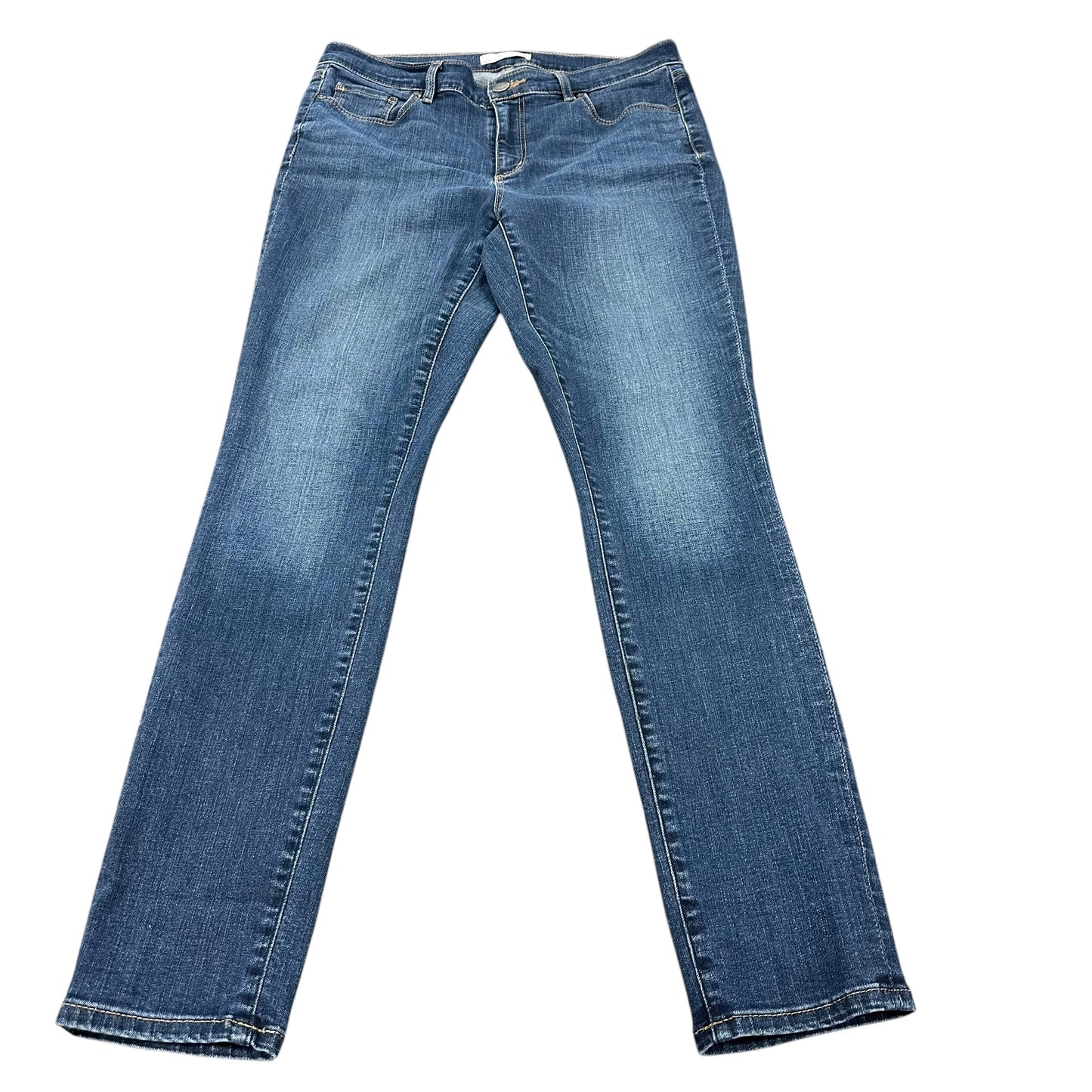 THE LOFT MODERN SKINNY DENIM BLUE JEANS 100 SZ 10/30