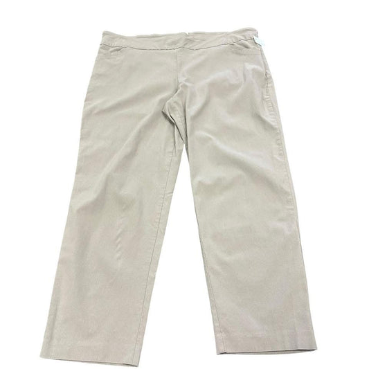 TERRA SKY PULL ON KHAKI PANTS 85 2X