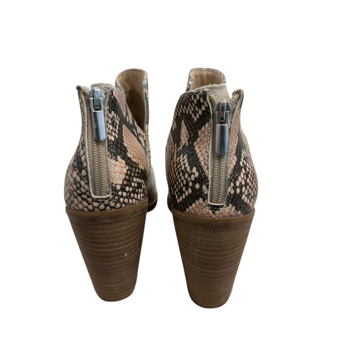 TIME & TRU SNAKESKIN ANKLE BOOTIES 100 SZ 10