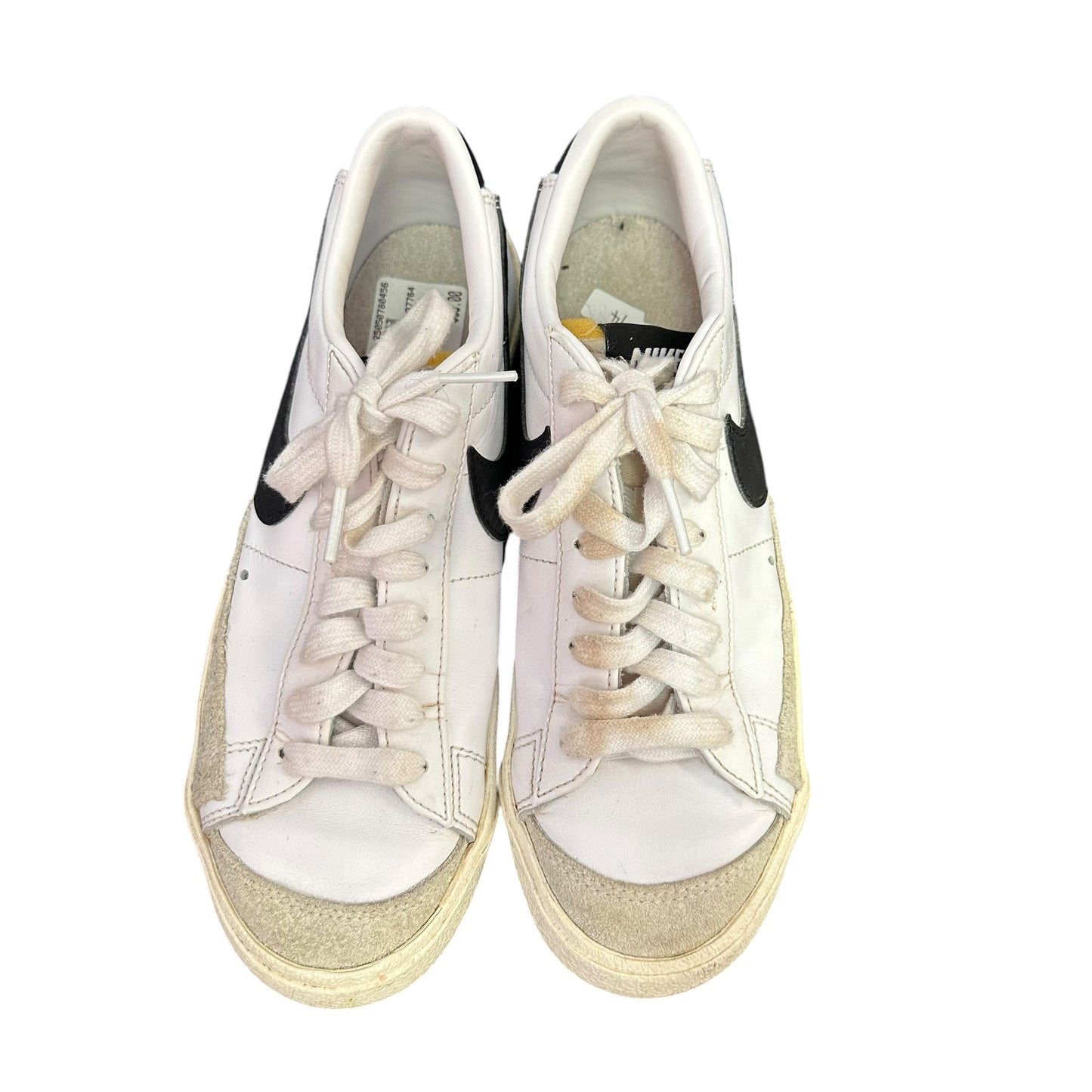 NIKE WHITE LOW LACE UP SNEAKERS 14 SZ 7.5