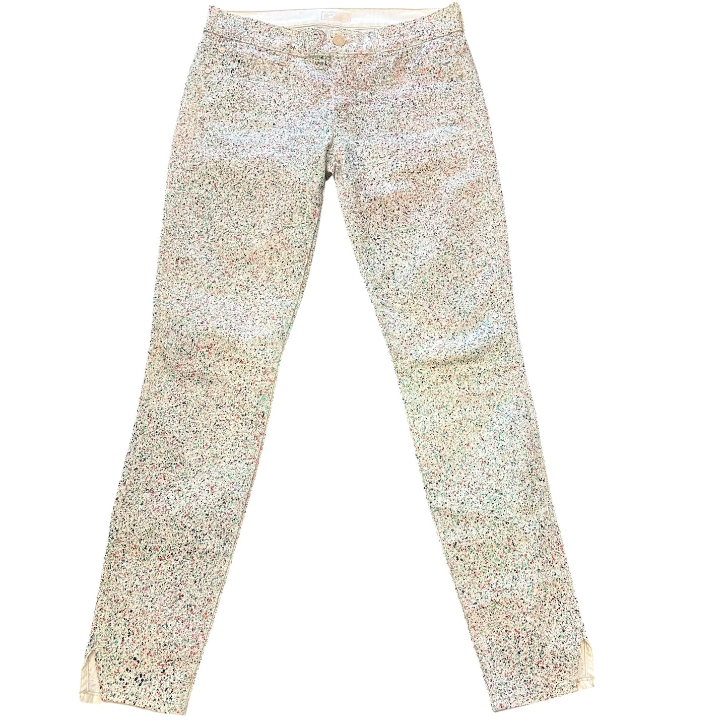 MOTHER BEIGE MULTICOLOR PAINTED JEANS 213 SIZE 2/26