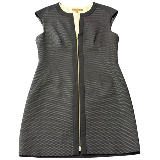 TED BAKER LONDON BLACK DRESS GOLD ZIPPER 100 SZ 10