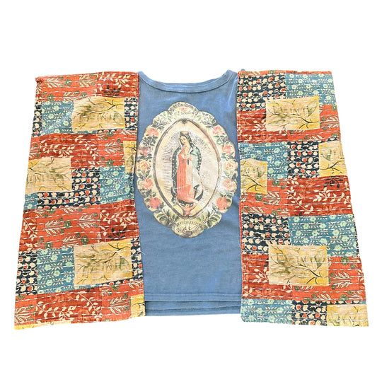 BLUE VELVET VIRGIN MARY SHIRT 100 S/M