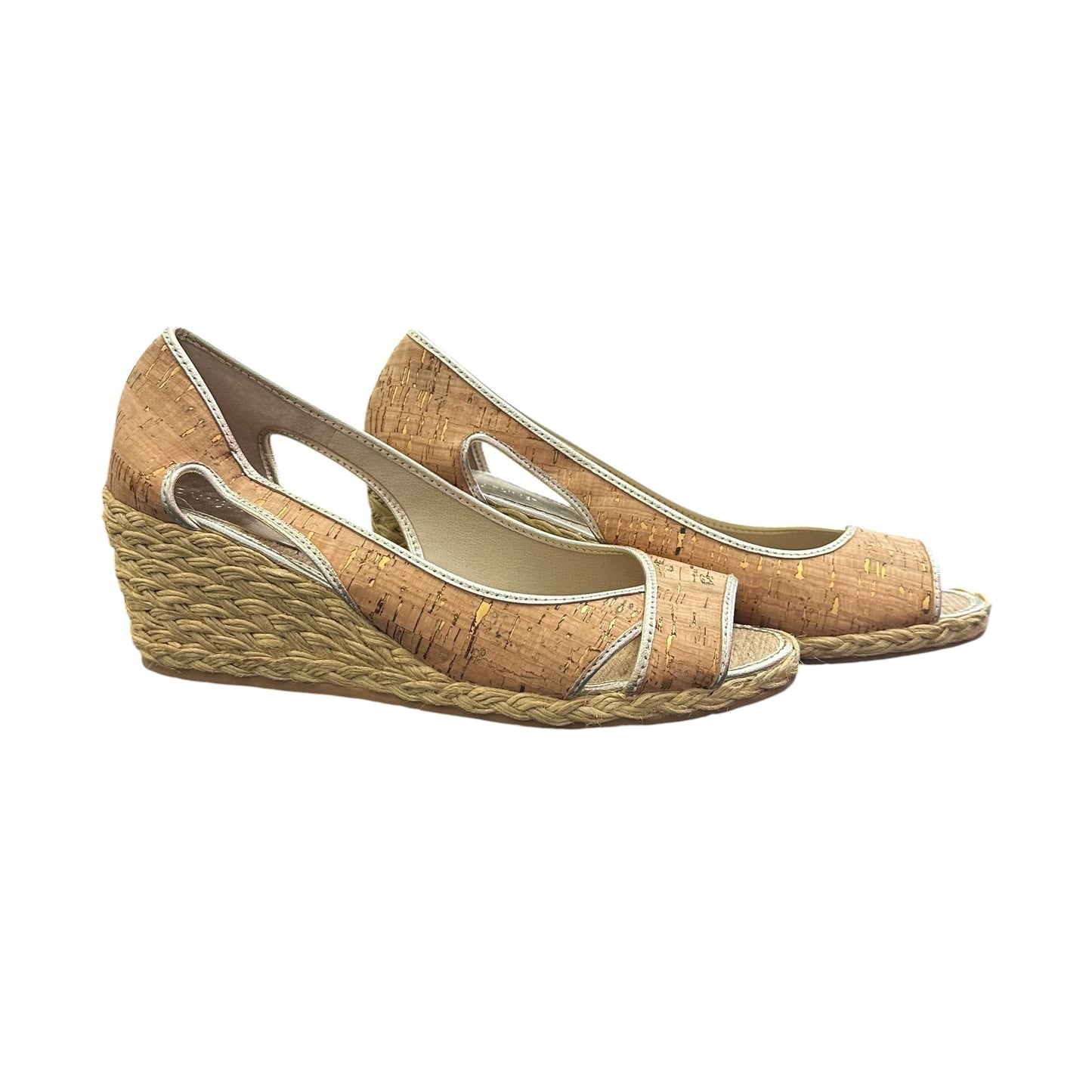 DONALD J PLINER CORRA CORK ESPADRILLE WEDGE SANDALS 276 SZ 9.5