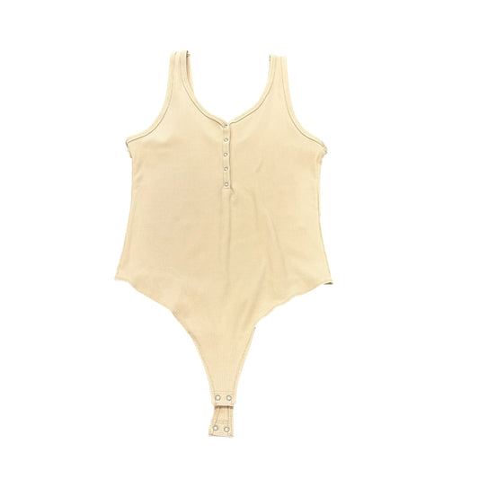 ABERCROMBIE TAN RIBBED BODYSUIT 282 LARGE