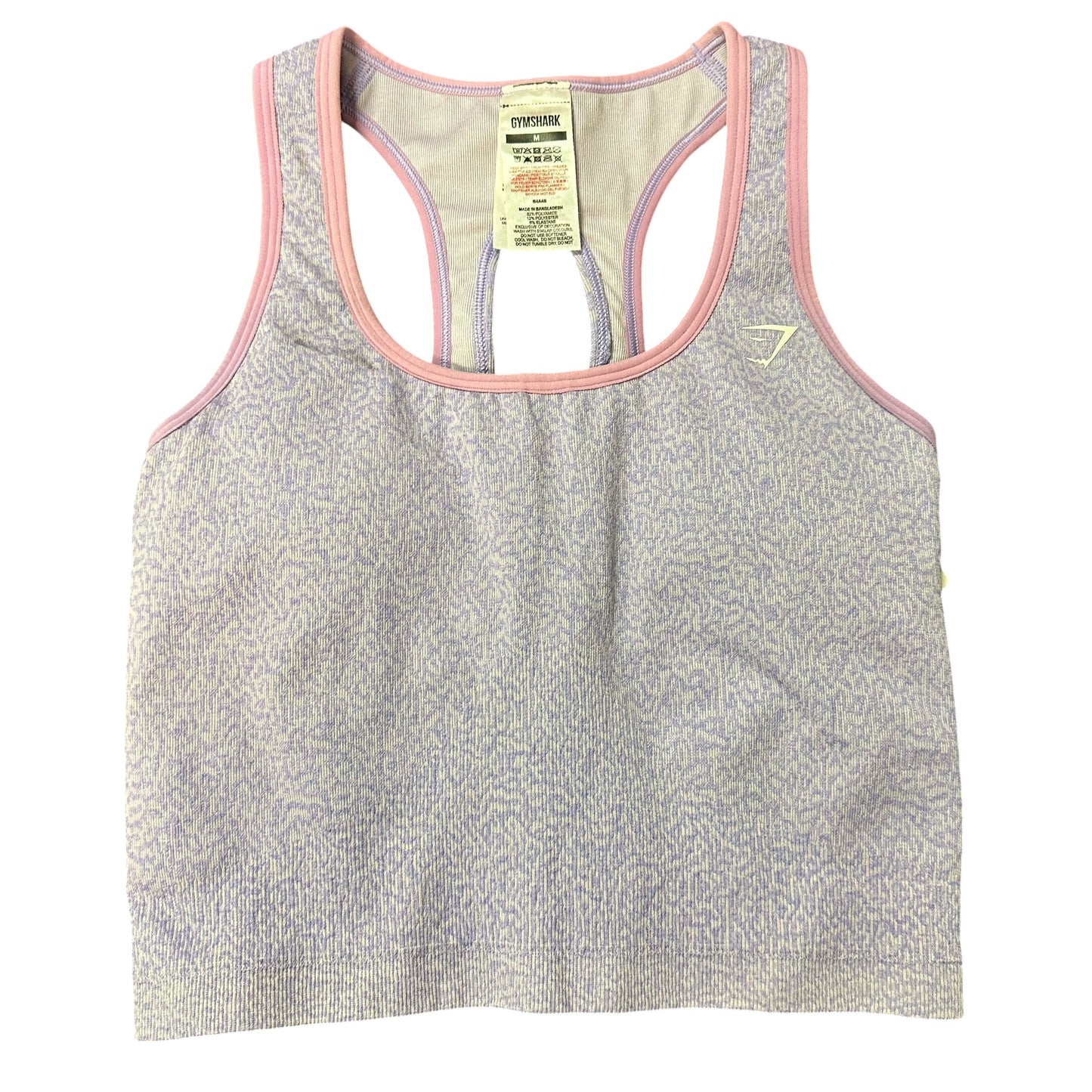 GYM SHARK LILAC ANIMAL PRINT CROP 251 MEDIUM