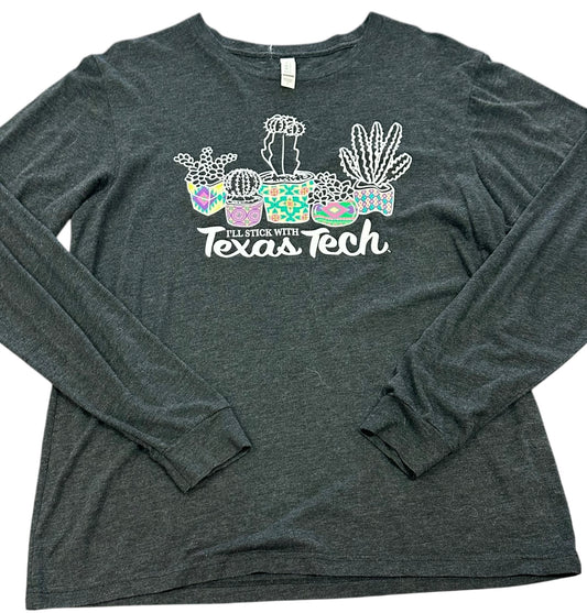 TEXAS TECH GRAY LONG SLEEVE 100 LARGE