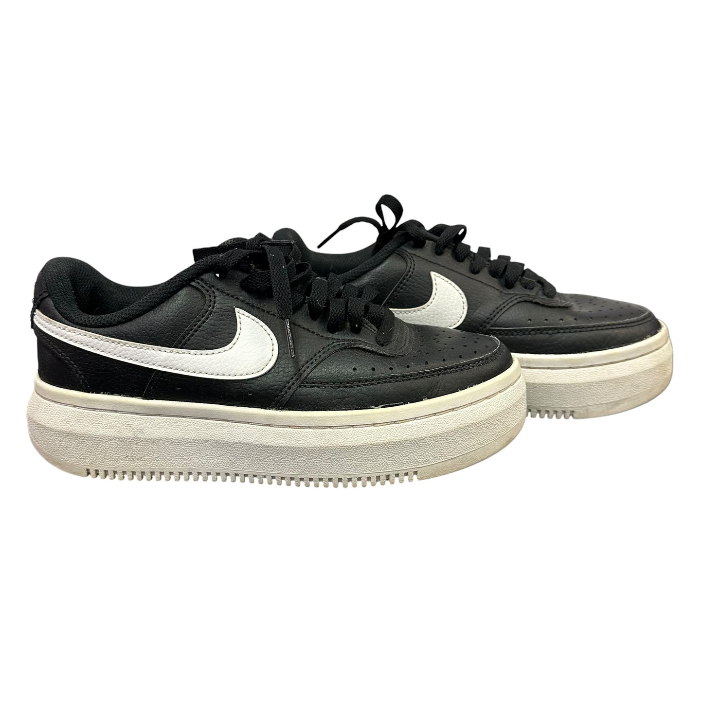 NIKE COURT VISION BLACK WHITE SNEAKERS SZ 7.5
