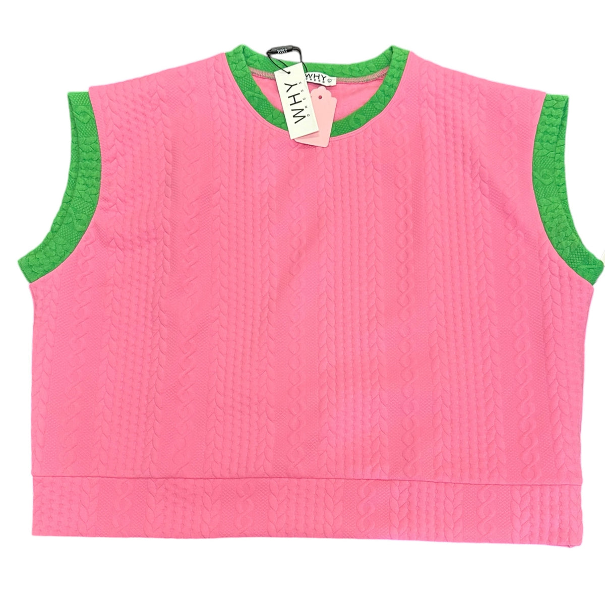 WHY DRESS PINK & GREEN SET NWT 298 LARGE