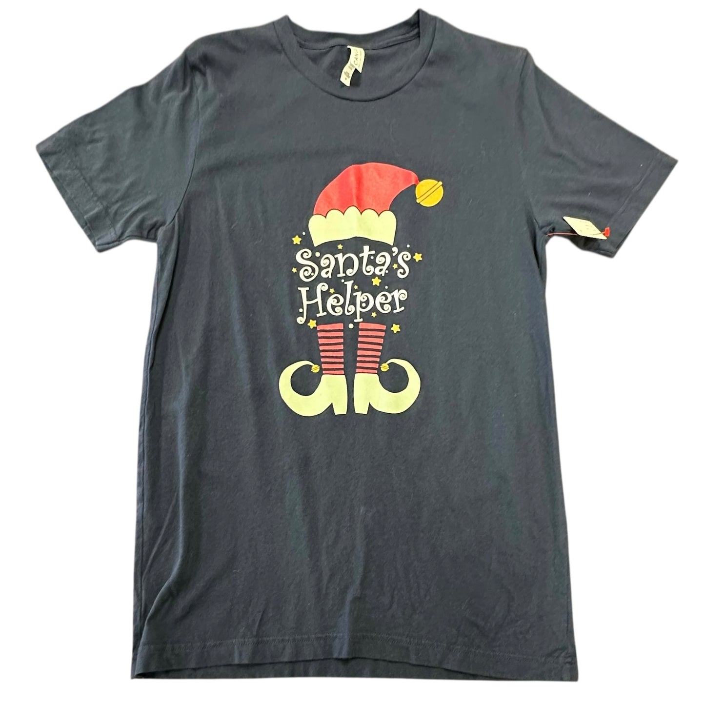 SANTA'S HELPER NAVY CHRISTMAS TSHIRT 7 MEDIUM