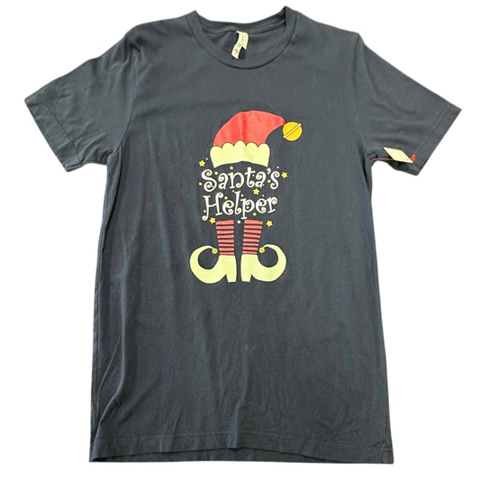 SANTA'S HELPER NAVY CHRISTMAS TSHIRT 7 MEDIUM