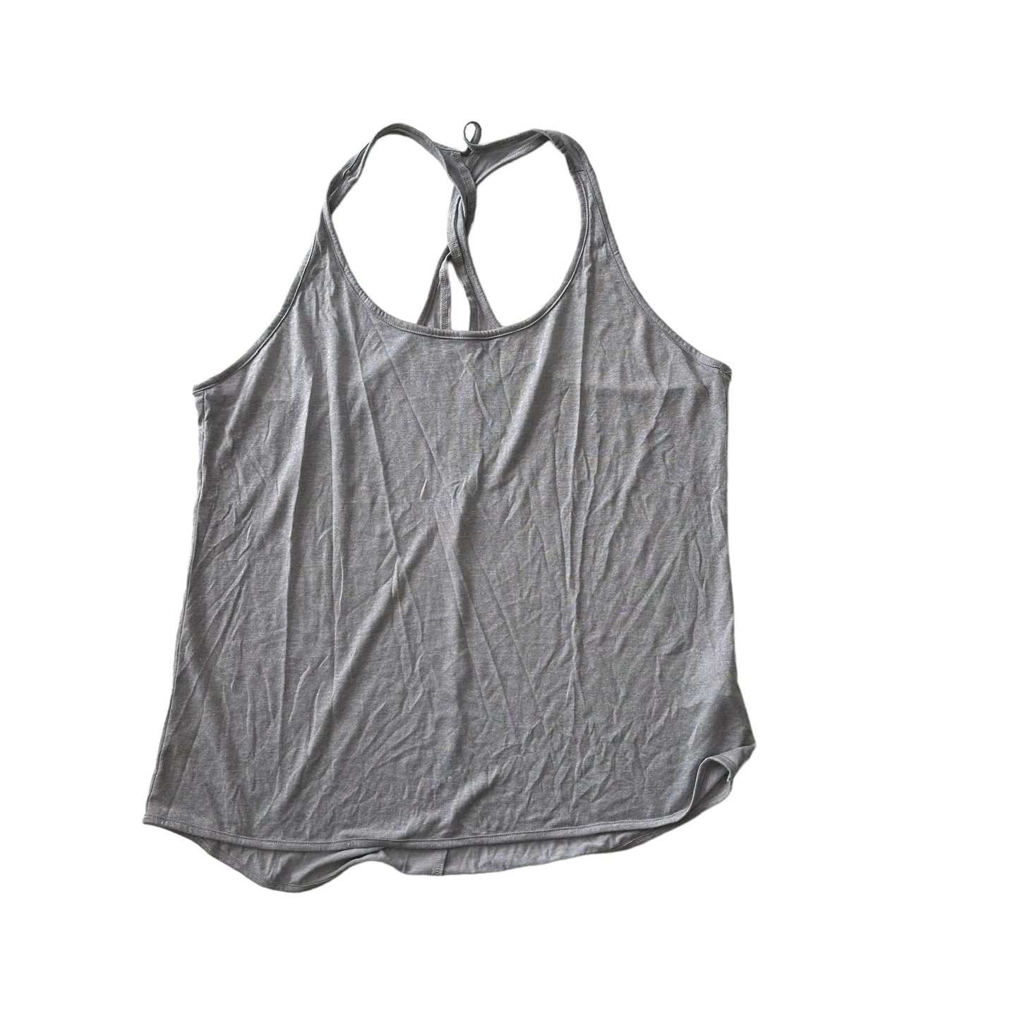 ZYIA ACTIVE - GRAY TWIST BACK ATHLETIC TOP - 3X -123