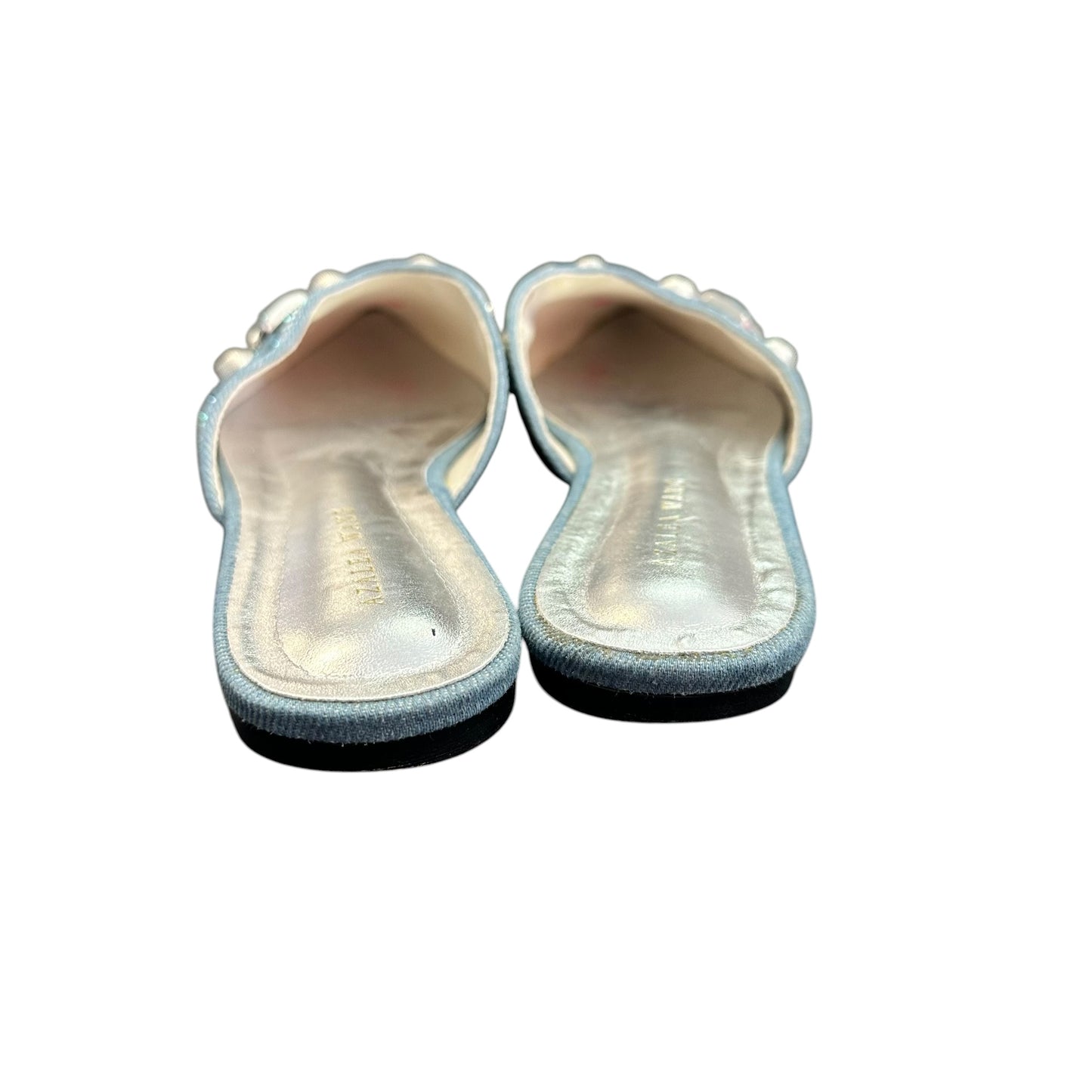 AZALEA WANG BLUE RHINESTONE MULES 246 7.5