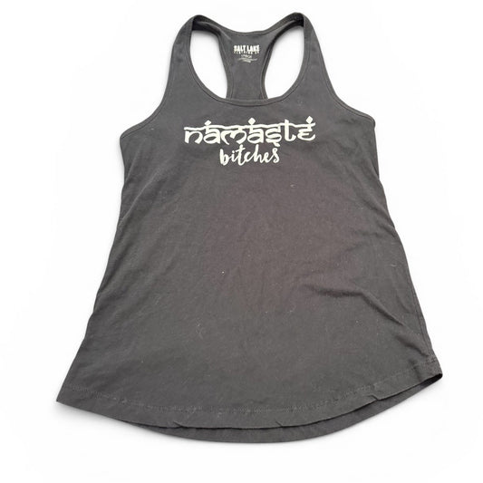 BLACK NAMASTE TANK TOP 213 LARGE *WW
