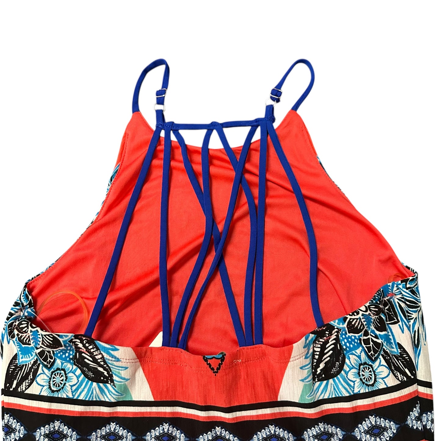 PARADISE CORAL MAXI TROPICAL DRESS NWT 276 LARGE