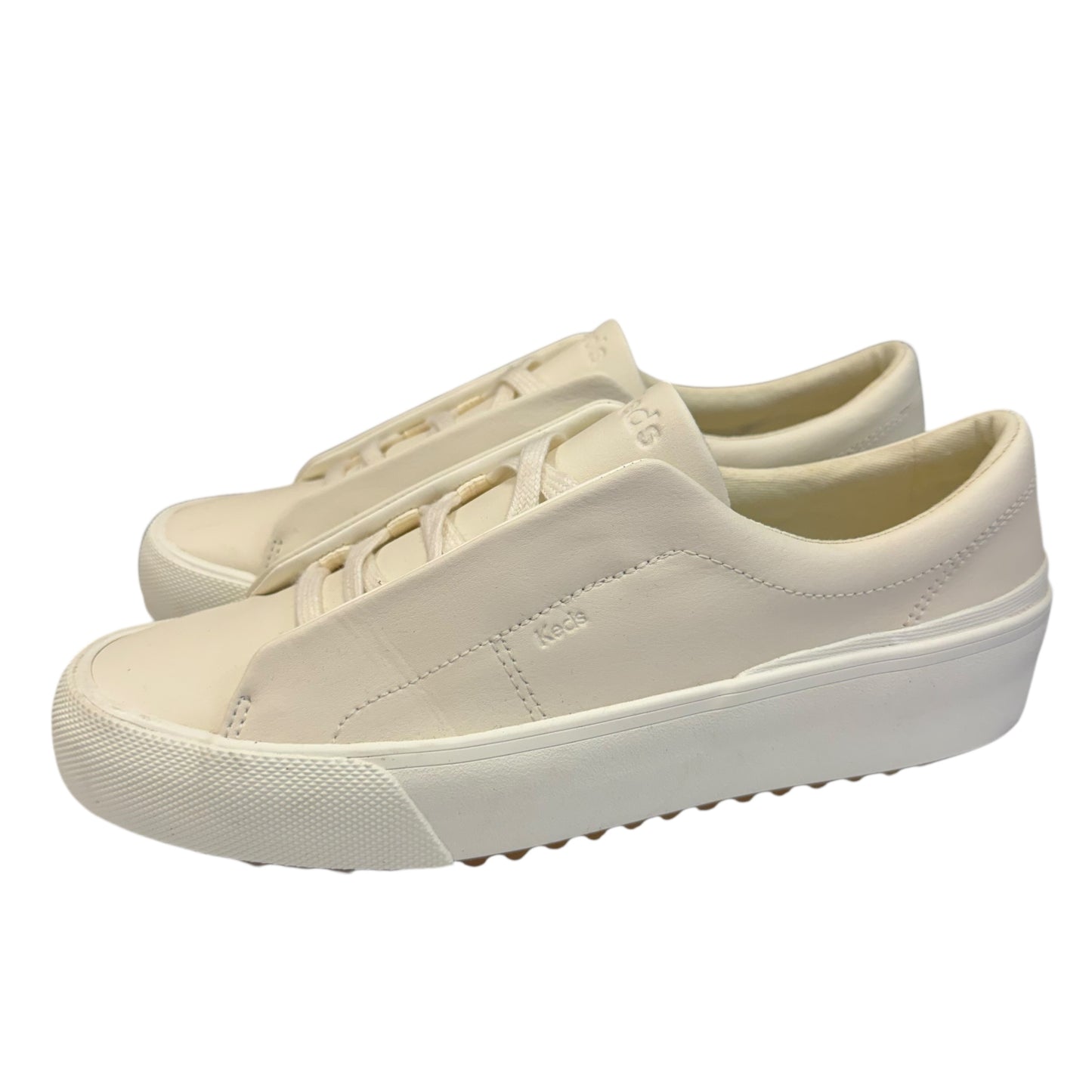 KEDS REMI LEATHER BEIGE SLIP ON SNEAKERS 58 NEW SZ 9