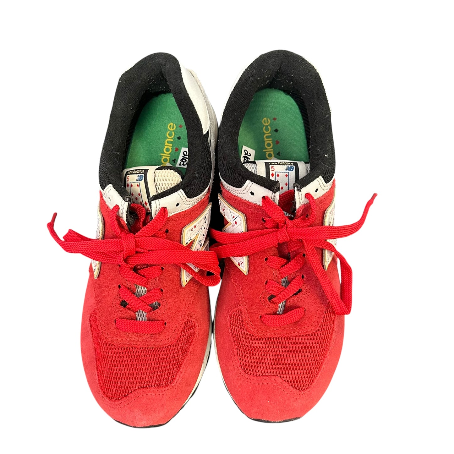 NEW BALANCE PLAYING CARD RED SNEAKERS 263 SZ 8
