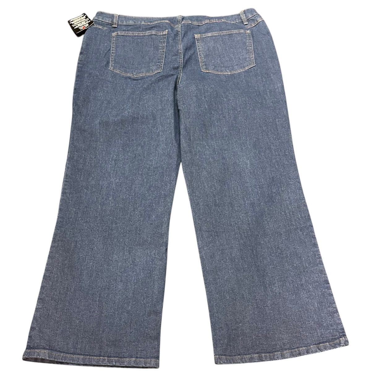 WOMAN WITHIN BLUE DENIN JEANS HIGH WAIST STRAIGHT LEGS NWT 100 SZ 20