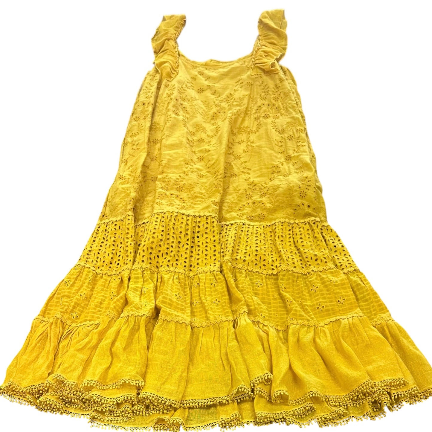 ANTHROPOLOGIE YELLOW MAXI DRESS 123 SZ 22W NWT $258