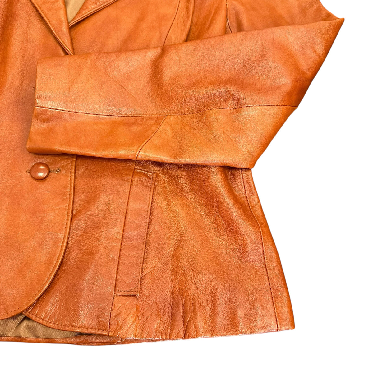 PIONEER WEAR BROWN LEATHER VINTAGE BLAZER 289 M/L