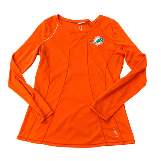 CBUCK ORANGE ACTIVEWEAR LONG SLEEVE MIAMI DOLPHINS 82 MEDIUM