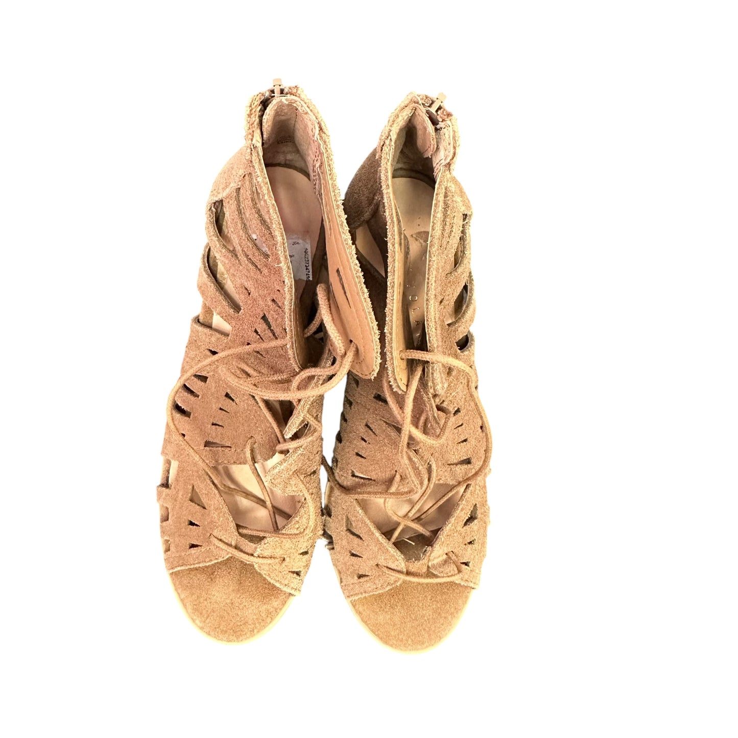 VERY VOLATILE ANABELLE HEALED TAN SANDALS 239 SZ 8