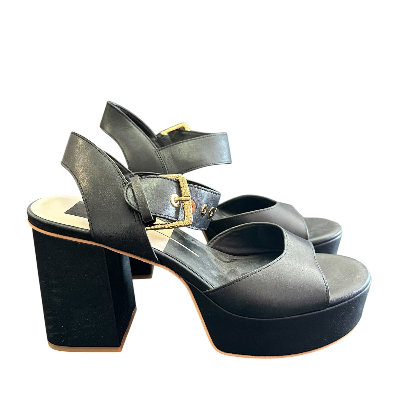 DOLCE VITA BOBBY PLATFORM SANDAL BLACK 123 SZ 10