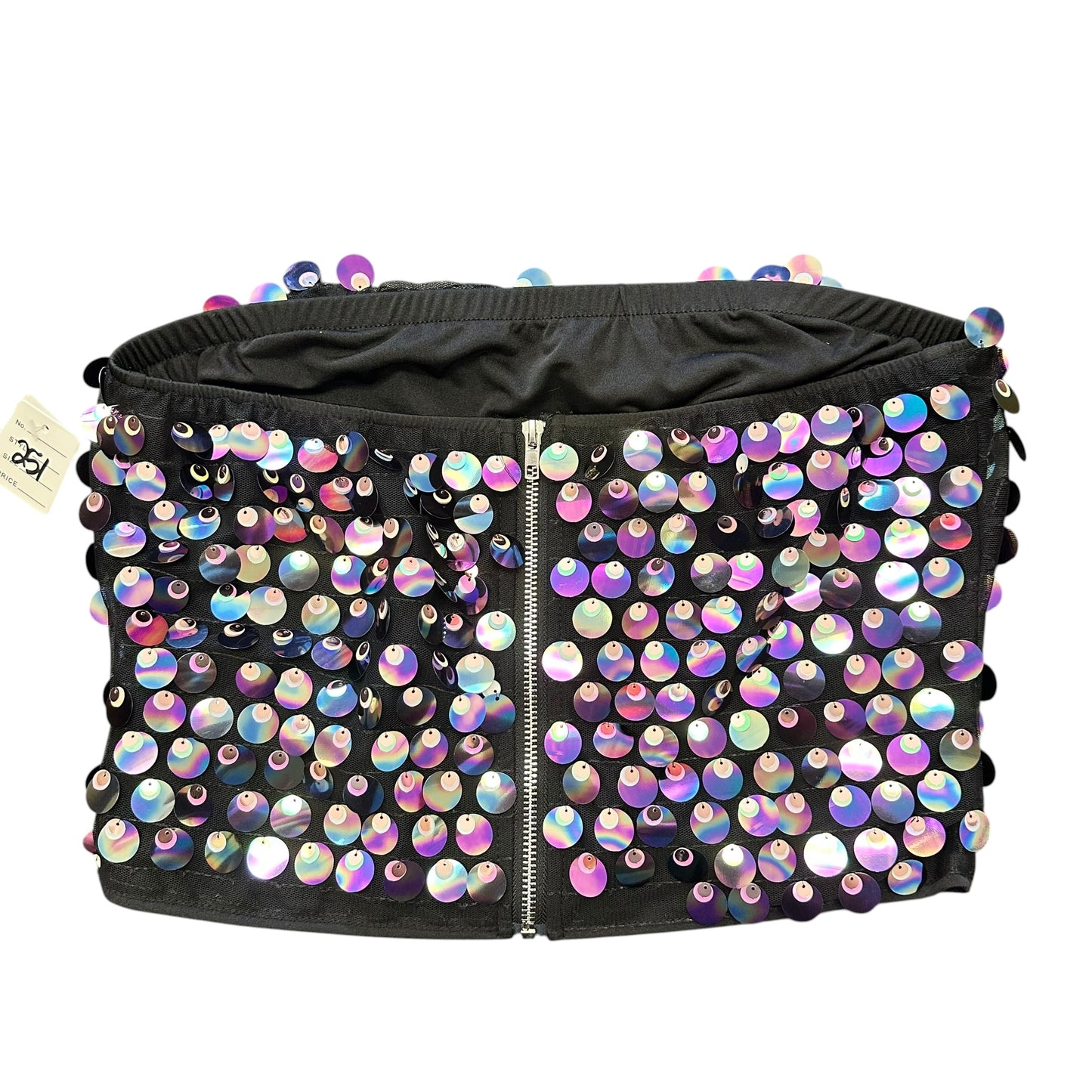 SHEIN IRIDESCENT SEQUINS CROP TOP 251 LARGE