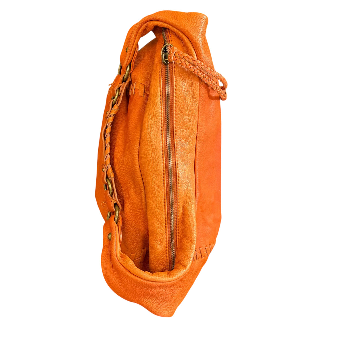 BANANA REPUBLIC ORANGE HANDBAG LEATHER 258