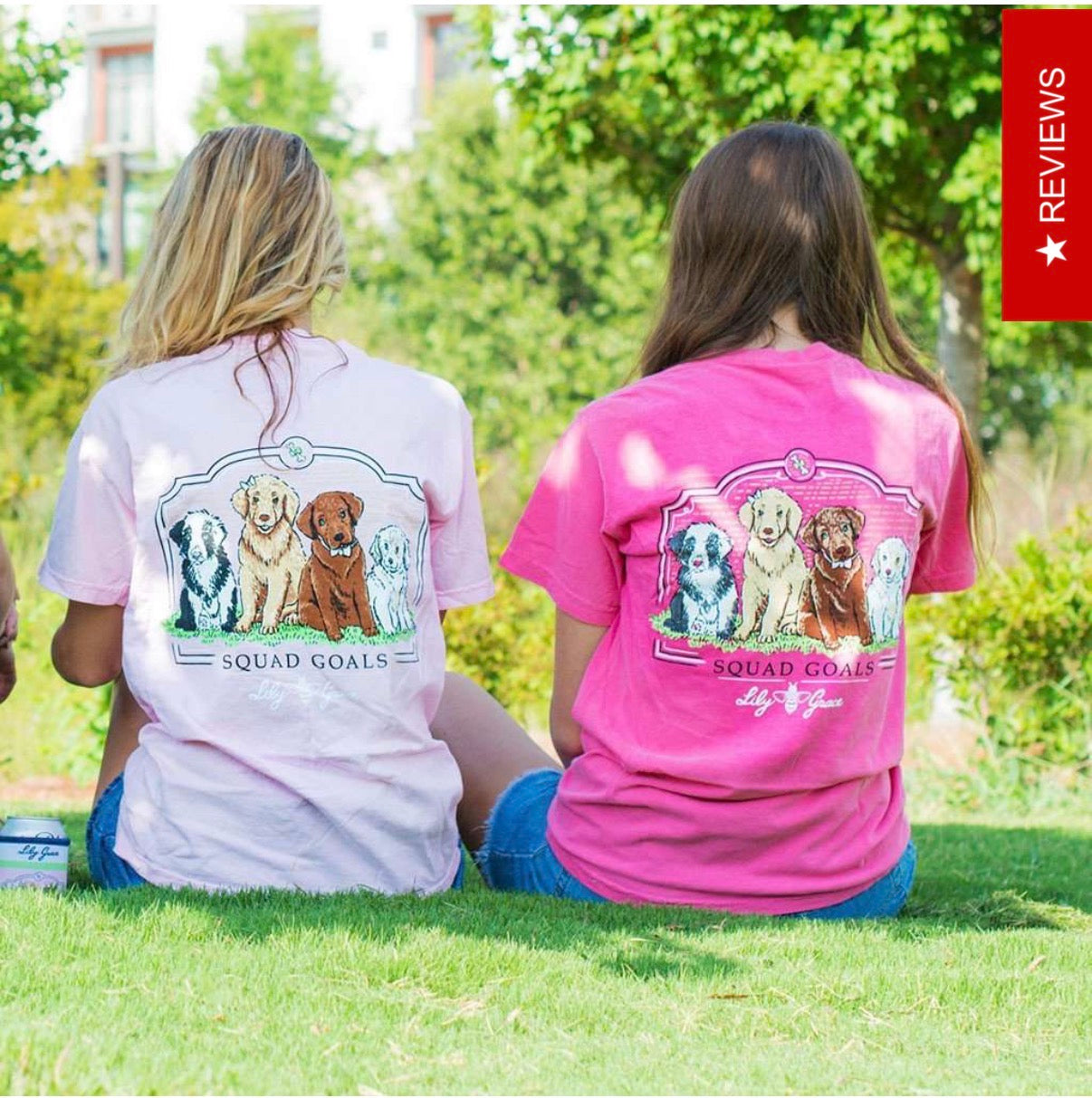 LILY GRACE PINK TSHIRT SQUAD GOALS 100 LARGE