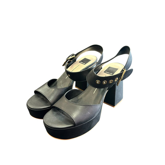 DOLCE VITA BOBBY PLATFORM SANDAL BLACK 123 SZ 10