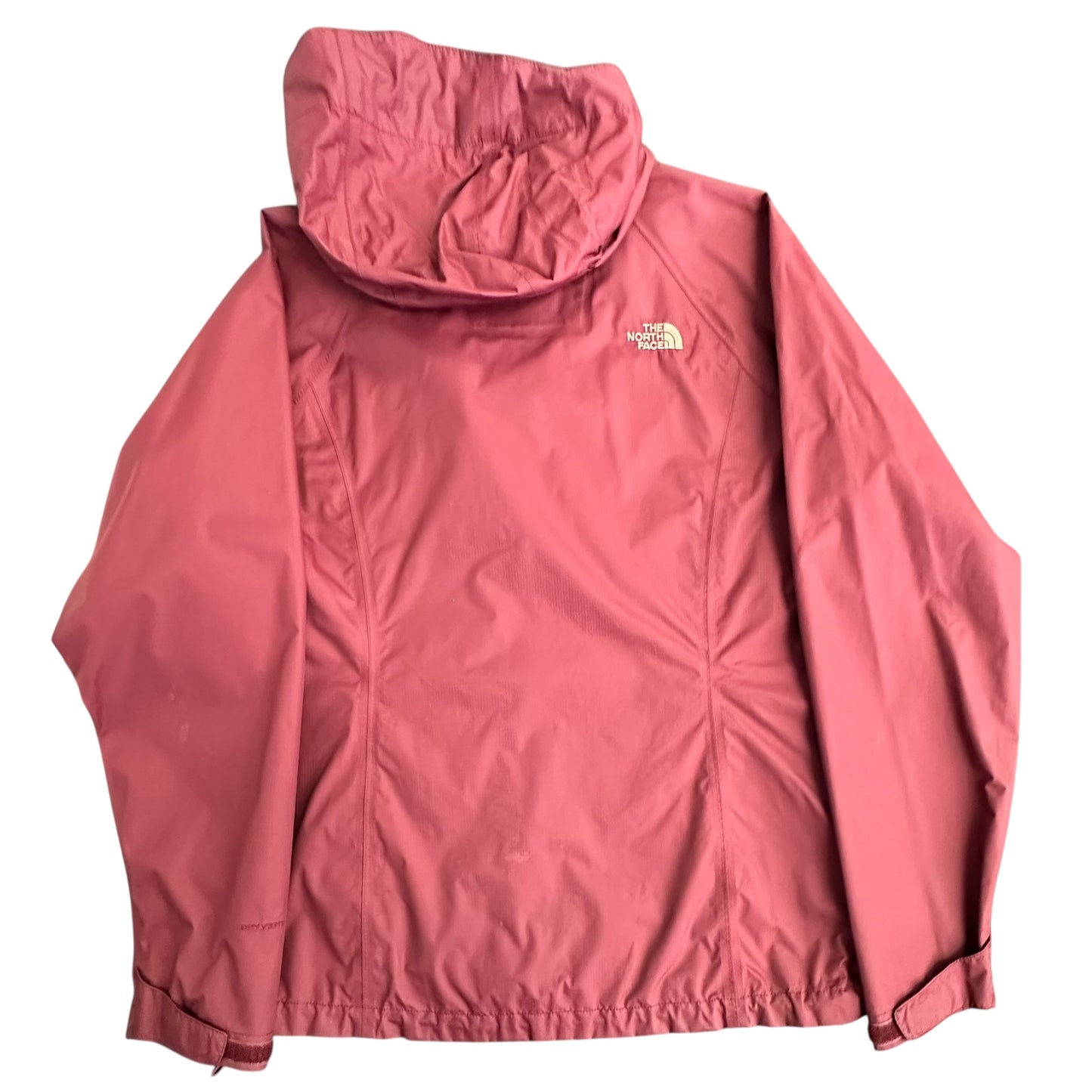 THE NORTH FACE WOMENS MAROON WINDBREAKER HOODED JACKET 100 MEDIUM