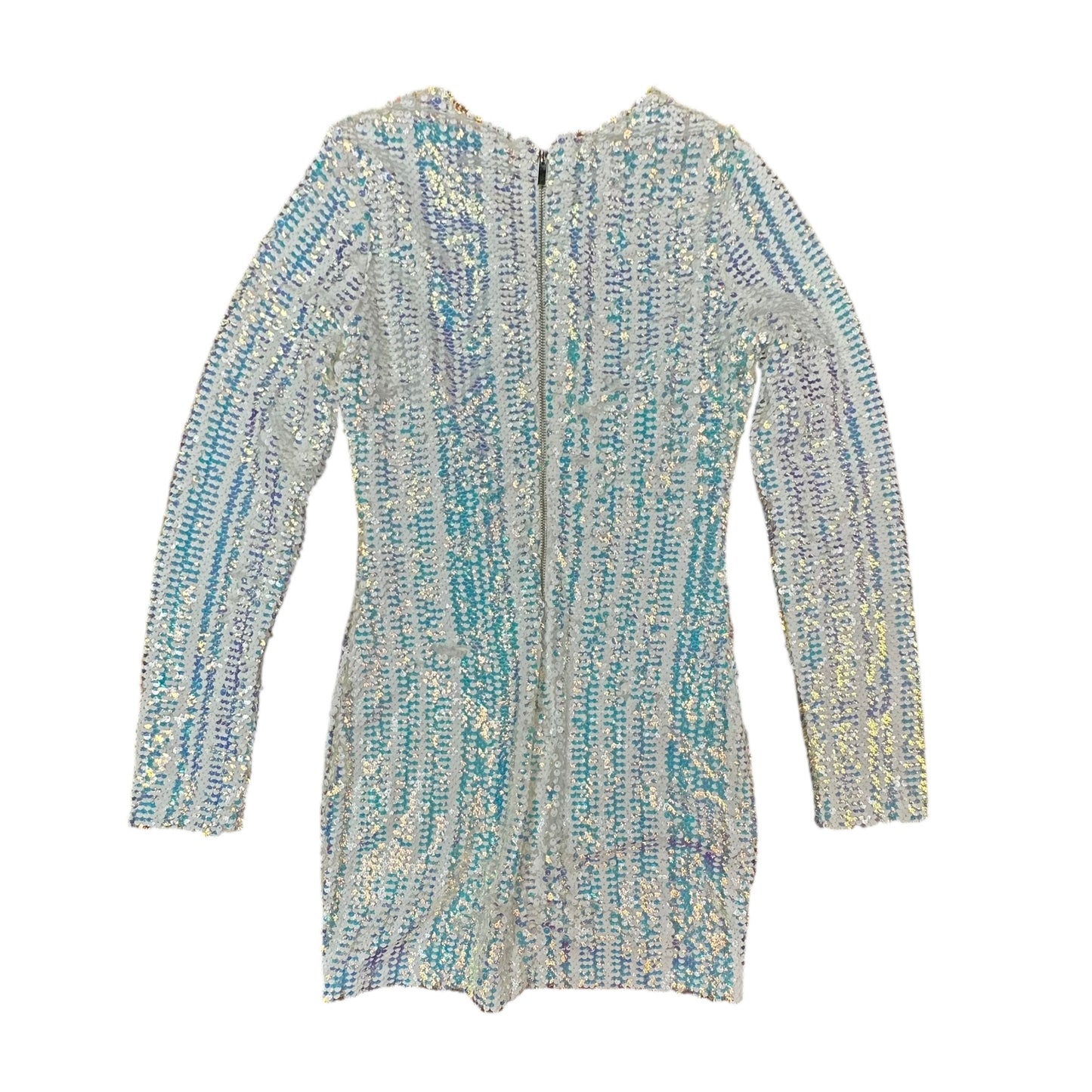 ENDLESS ROSE WHITE SEQUINS MINI DRESS SMALL