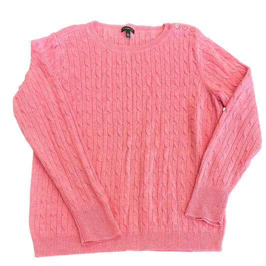 TALBOTS PINK CABLEKNIT SWEATER 7 XL