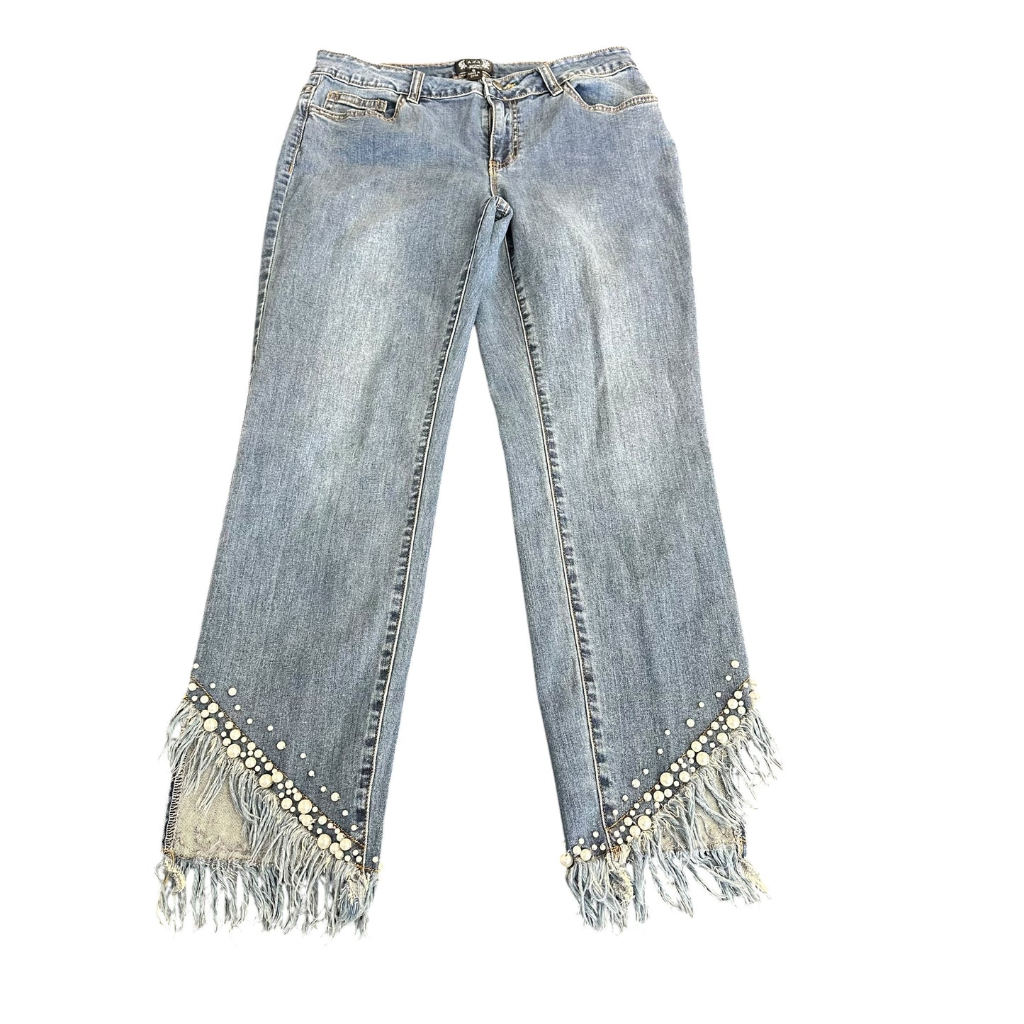 AZI NEW YORK JEANS W PEARLS 255 SZ 6