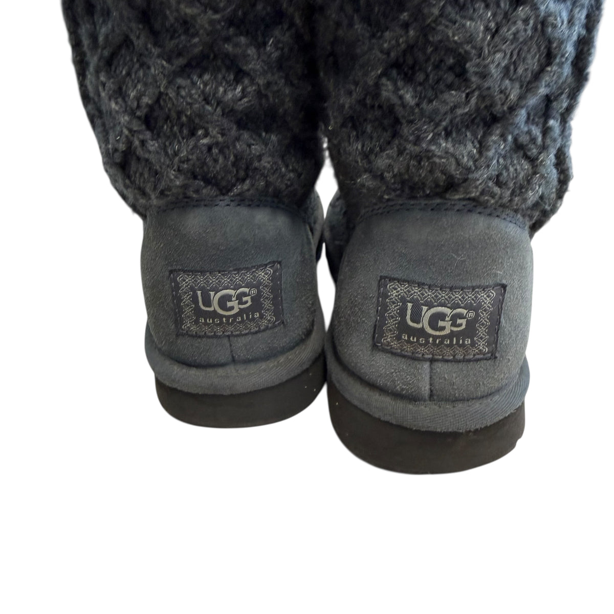 UGG AUSTRALIA CLASSIC CARDY KNIT BOOTS GRAY 251 SZ 8
