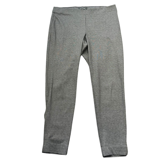 ELLEN TRACY BLACK GRAY CHEVRON PULL ON TROUSERS 218 LARGE