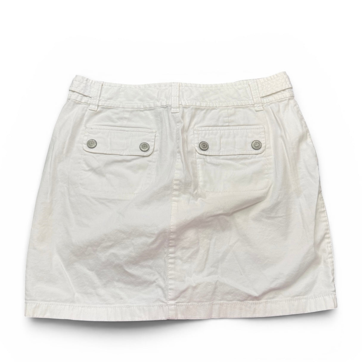 ANN TAYLOR WHITE SKIRT FRONT ZIPPER 87 SZ 6