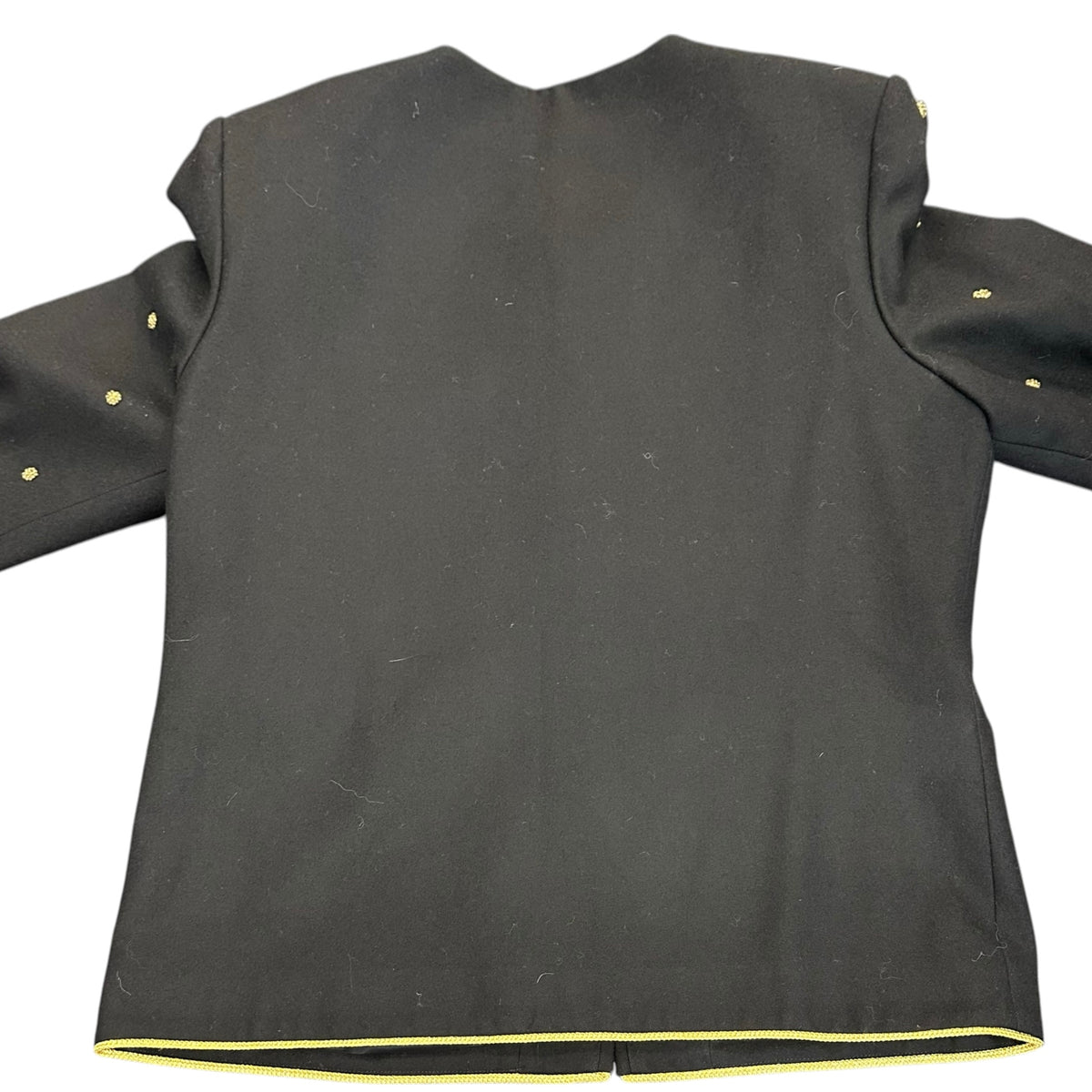JENNA BLACK 100% WOOL FULL ZIP EMBELLISHED HOLIDAY BLAZER 289 SZ 10