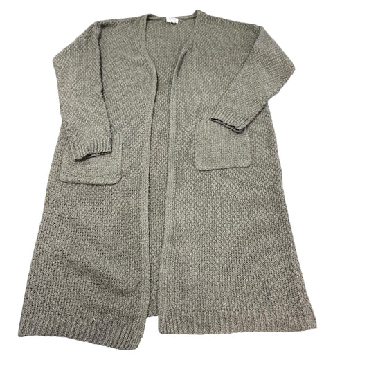 BIBI DARK GREEN OPEN KNIT DUSTER CARDIGAN 200 LARGE